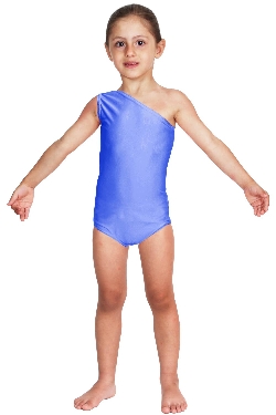 BODY DANZA LYCRA MONOSPALLA BLU BABY
